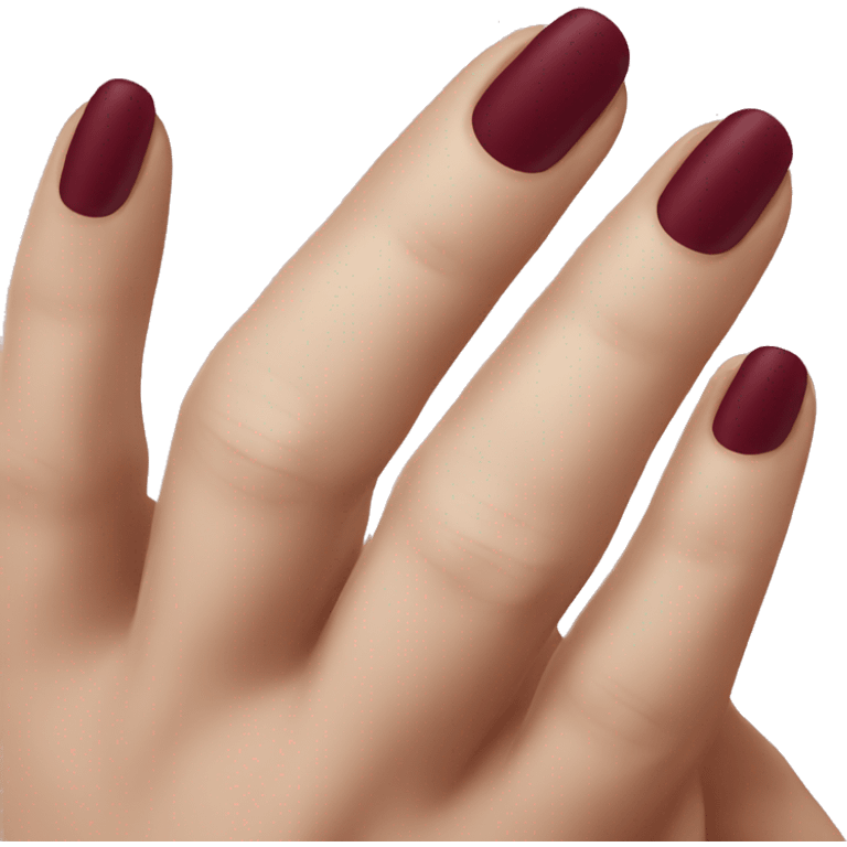 Dark red nails emoji