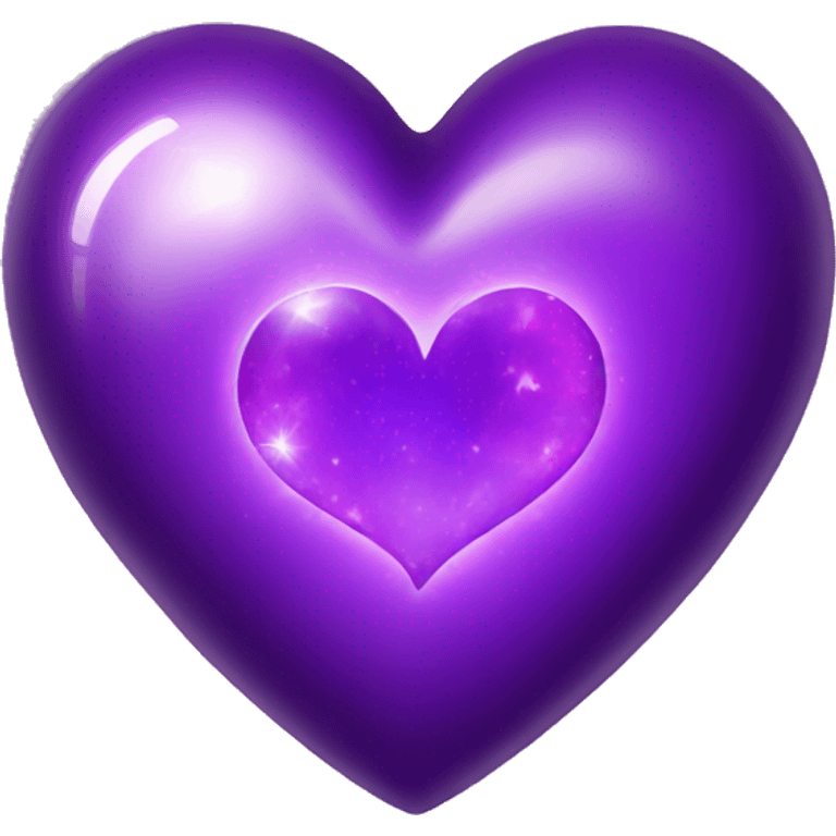 purple heart with magic emoji