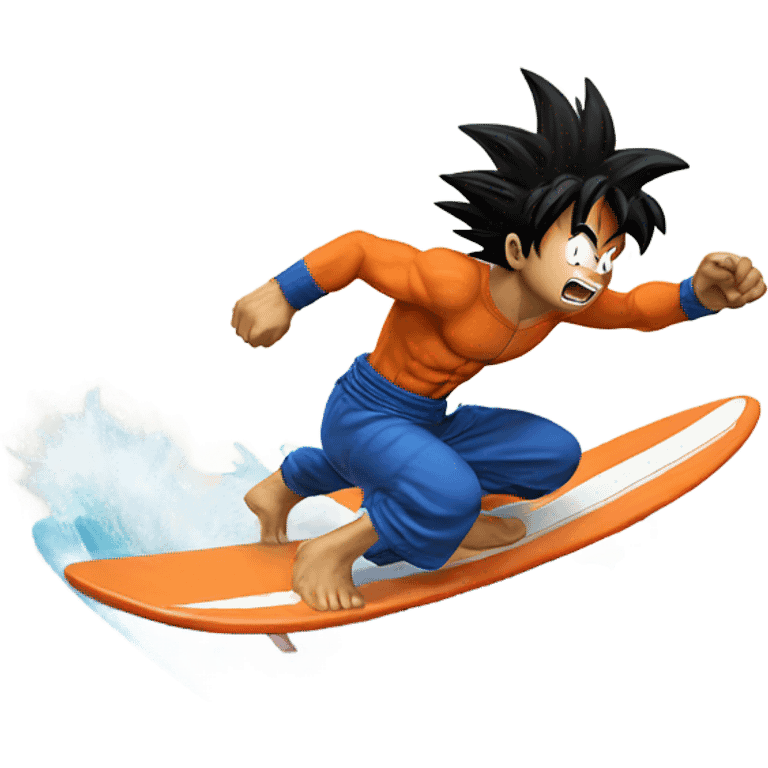 Goku surfing emoji