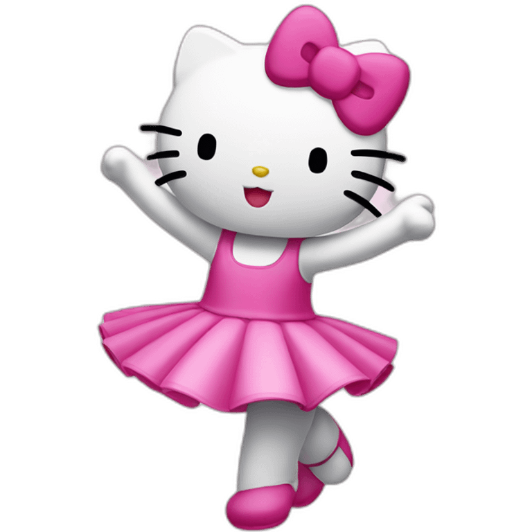 Hello Kitty dancing emoji