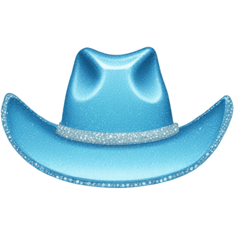 plain light blue cowgirl hat with sparkles without a person  emoji