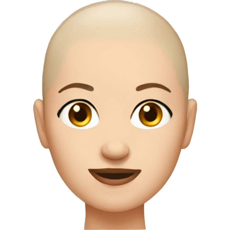 A random bald women emoji