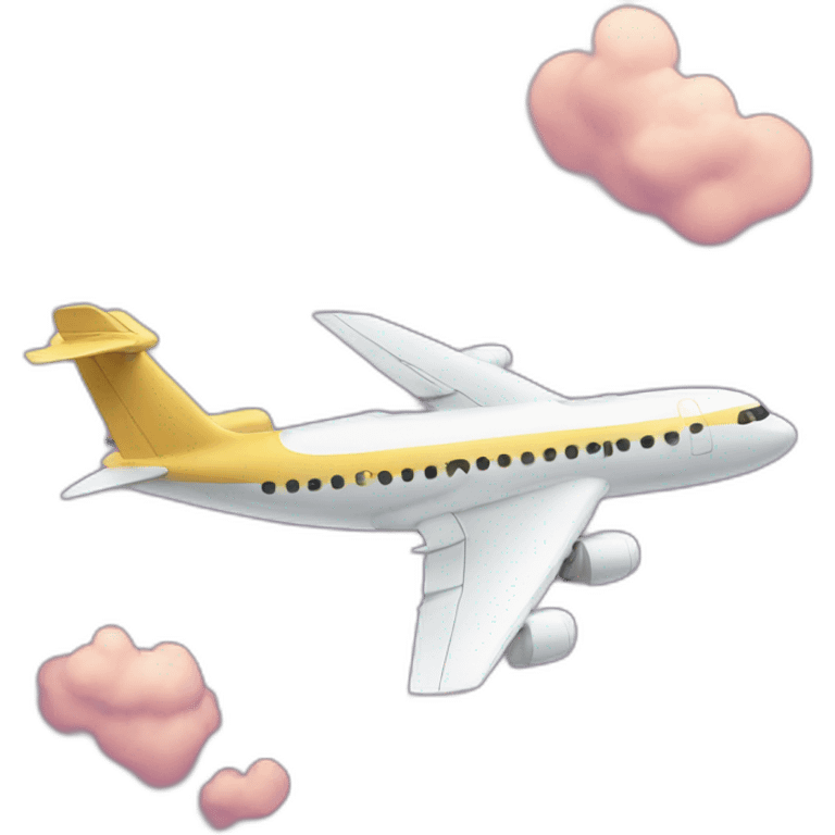 plane in burst  to twins emoji