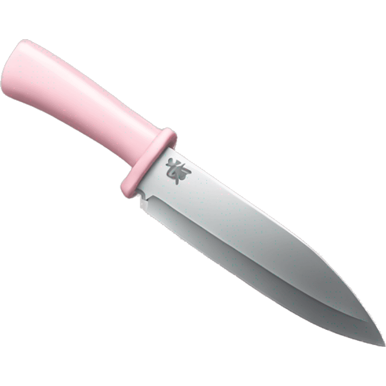 knife with pale pink ribbon emoji