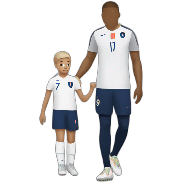 Kylian Mbappé qui embrasse une fille emoji