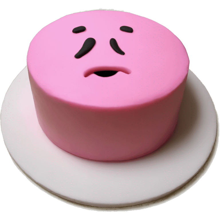 Pink coffee fondant cake emoji