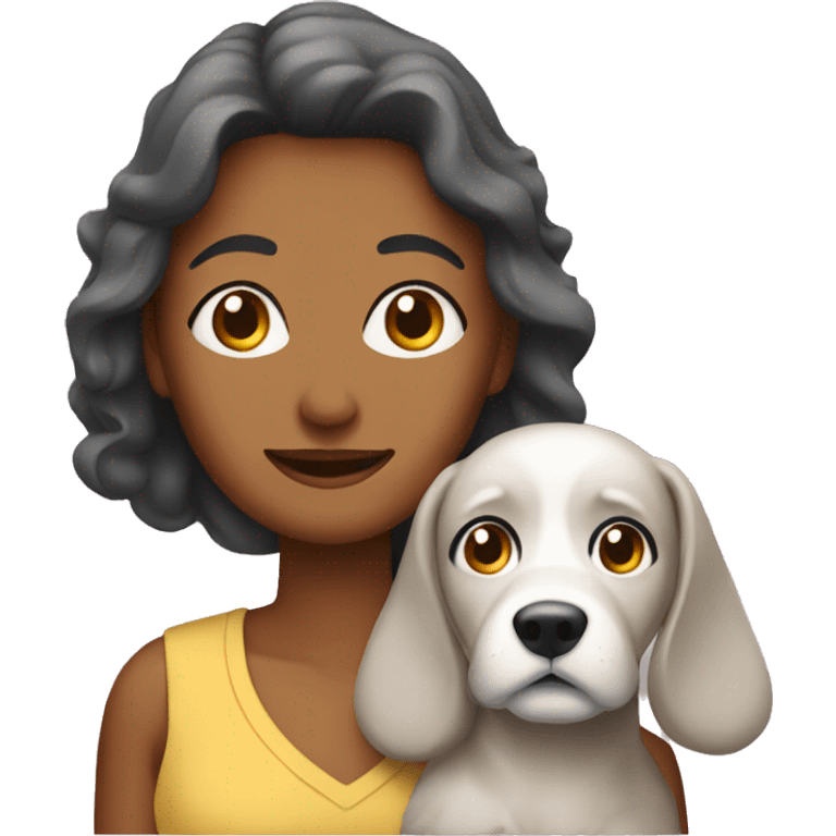 mom wearing with dog in head emoji