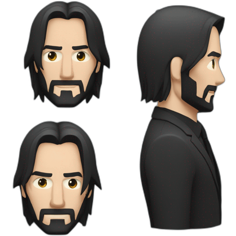 john wick in the party hard emoji