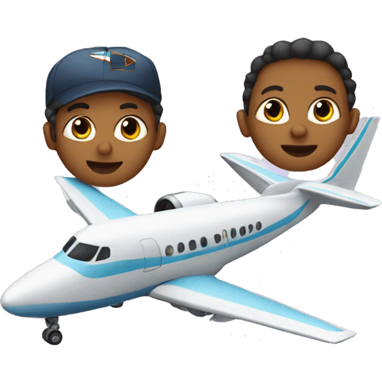 plane and twins emoji