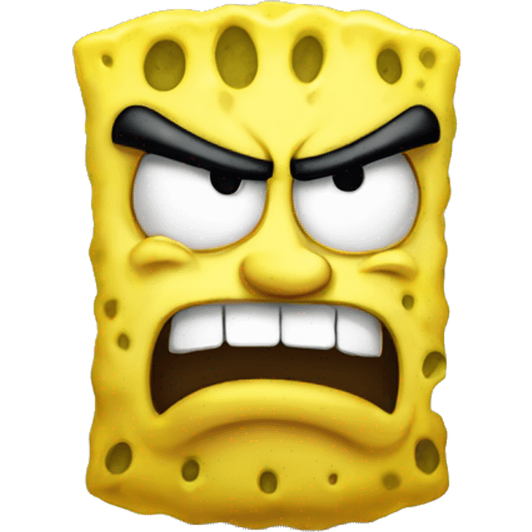 big muscular and angry spongebob emoji