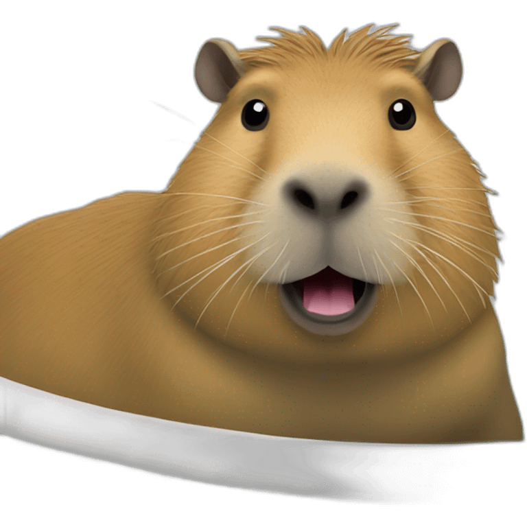 Capybara in bath emoji