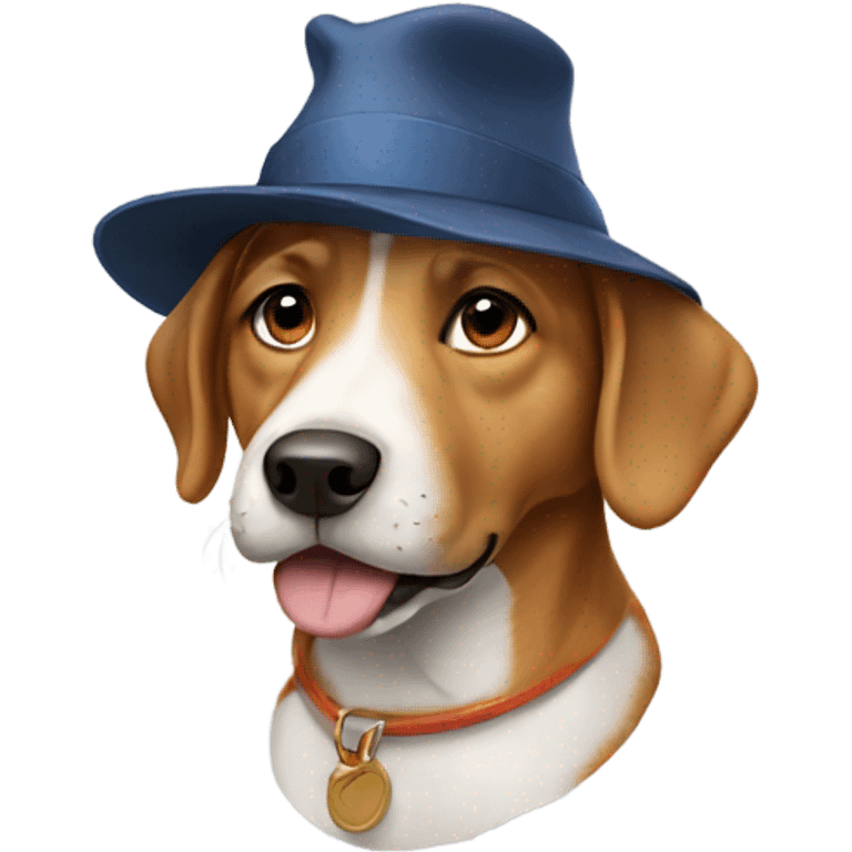 Dog wearing hat  emoji