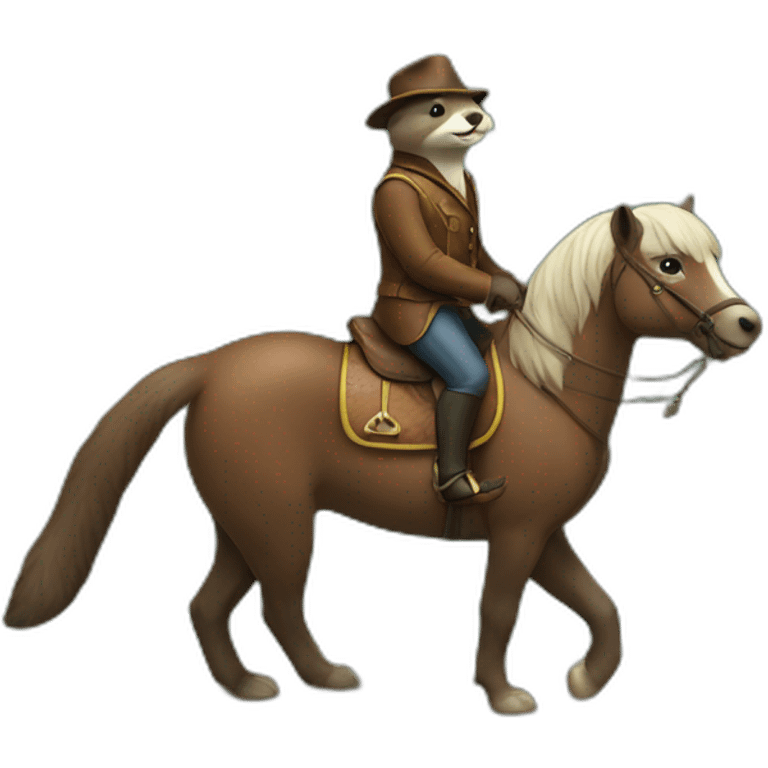 Otter on horse emoji