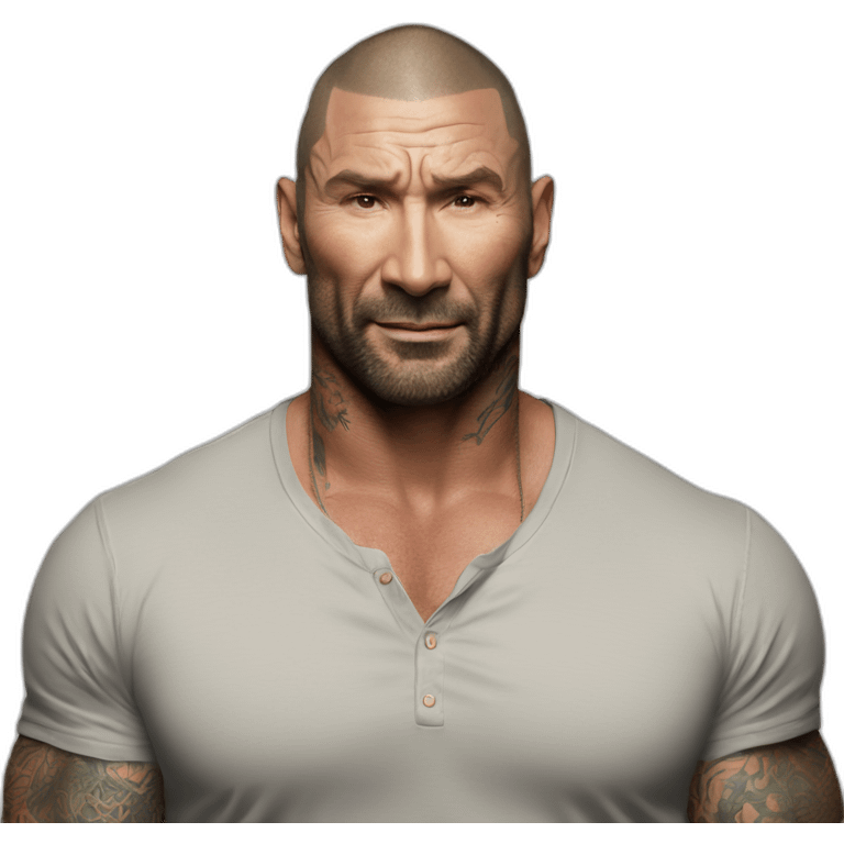 actor dave bautista wearing henley  emoji