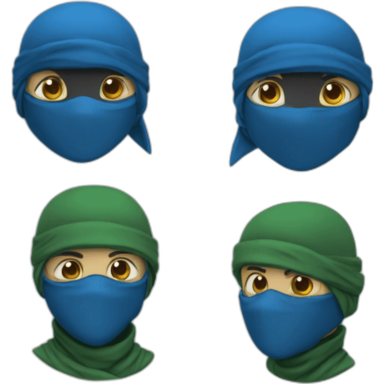 Tortue ninja bleu emoji