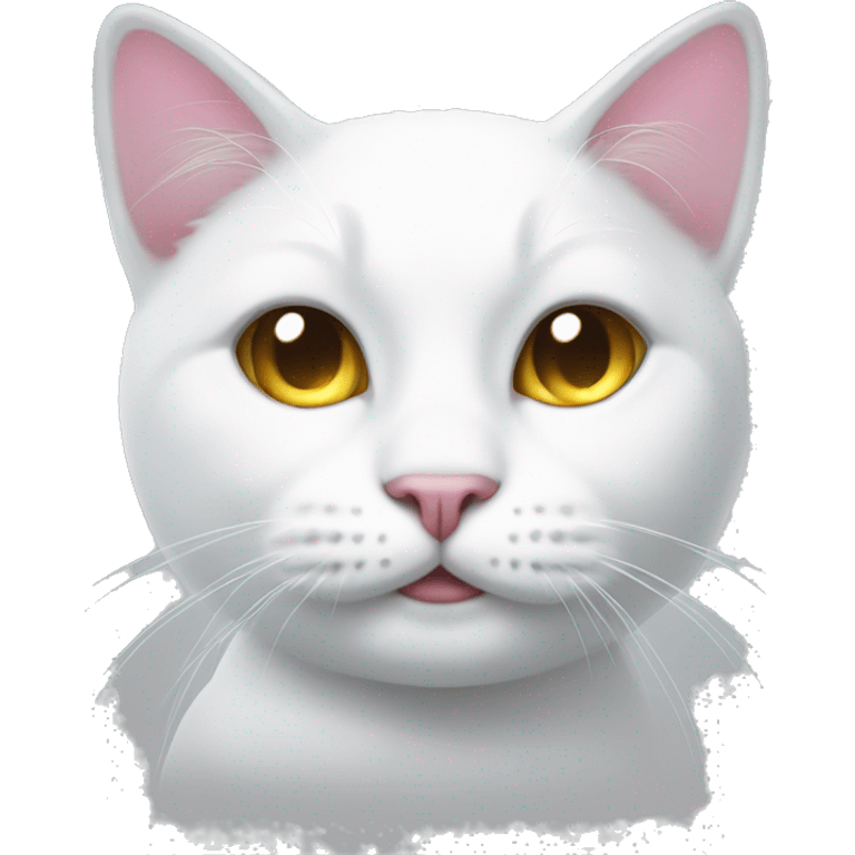 rainbow white cat emoji