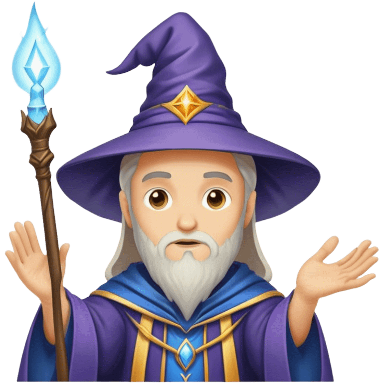 Wizard casting spells emoji