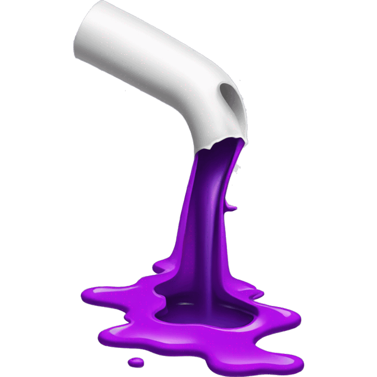 white pipe leaking purple liquid emoji