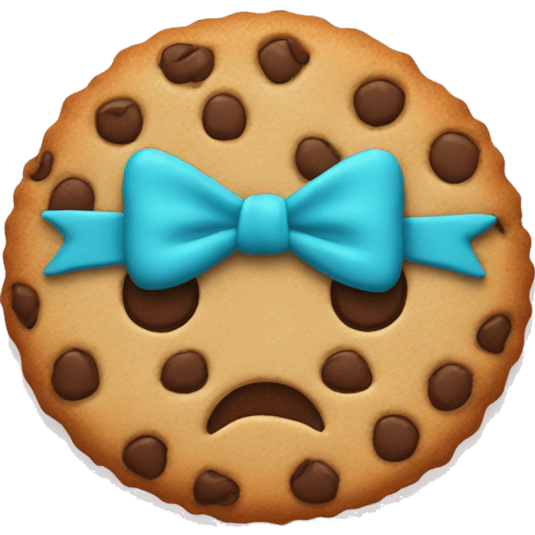 Cookie with bow emoji