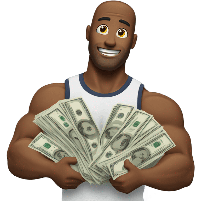 set of arms fanning out a bunch of money (as a flex) emoji