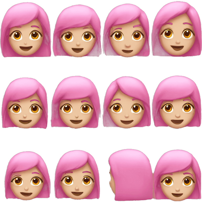 Pink themed emojis emoji