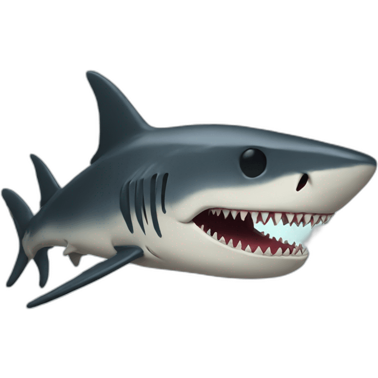 Skull shark  emoji