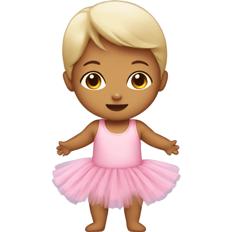 Baby wearing a tutu emoji