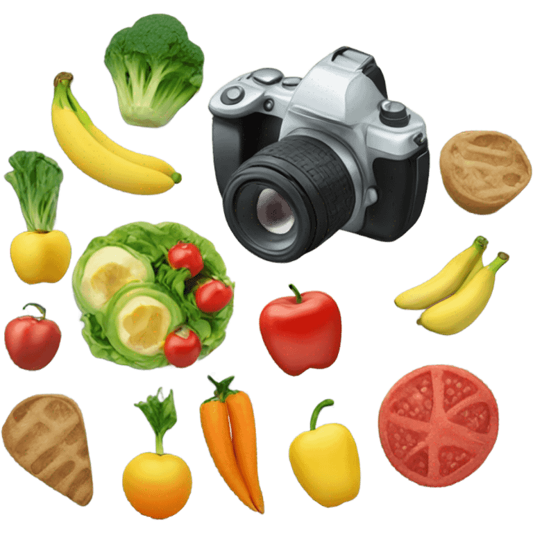 taking pictures of healthy food emoji