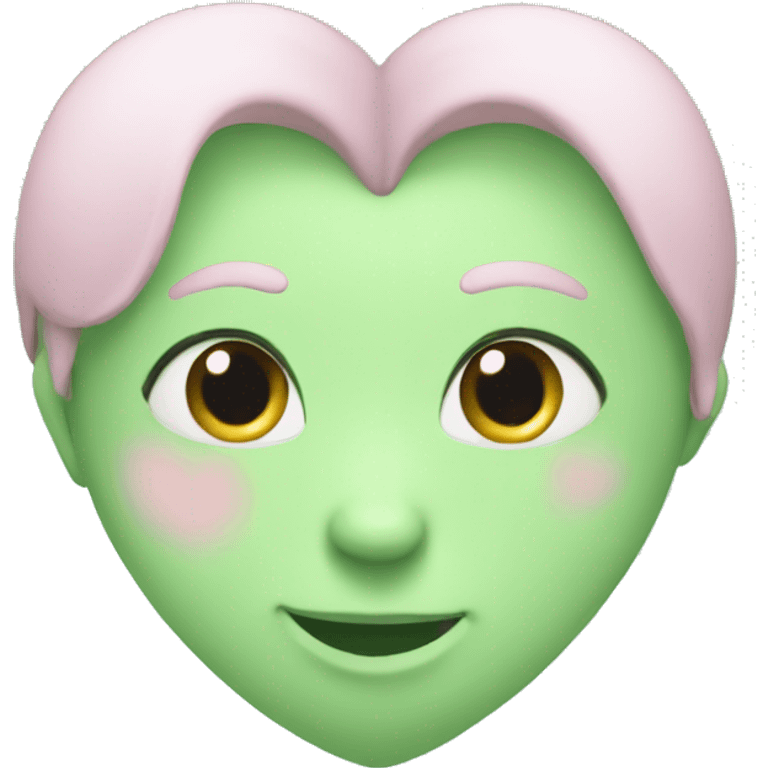 pastel green heart emoji