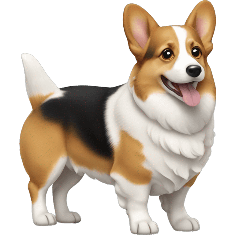 Dog Welsh corgi tricolor emoji