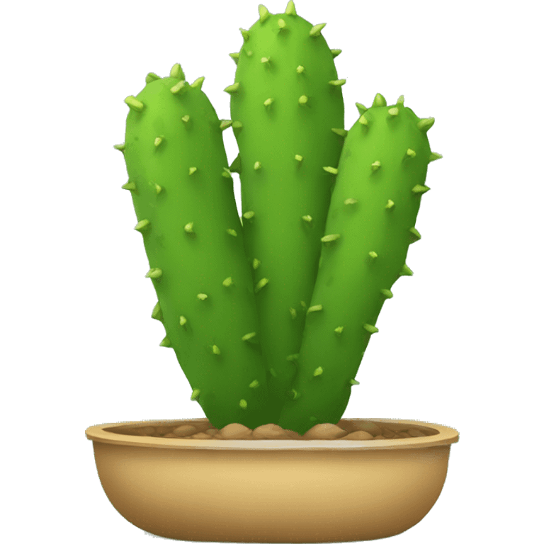 single flat Nopal without pot emoji