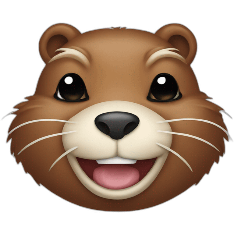 beaver smiling with tears emoji