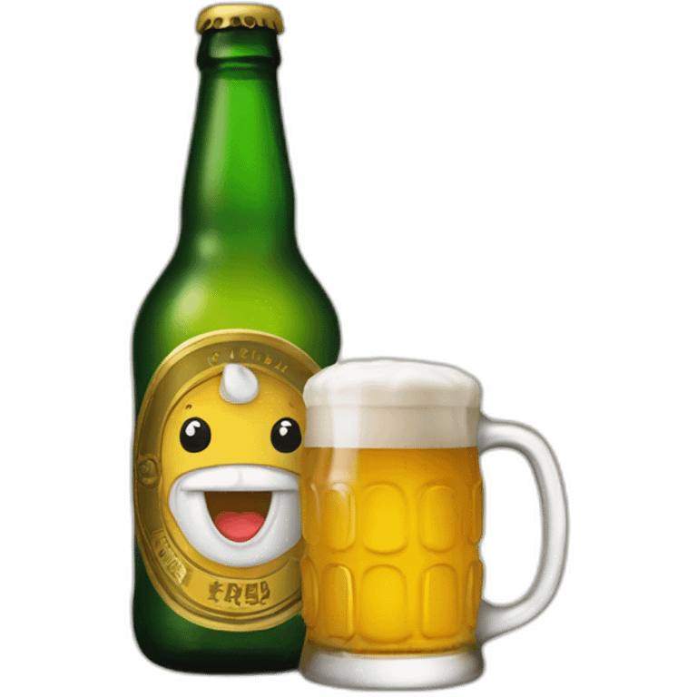 T'choupi qui boit une bière emoji