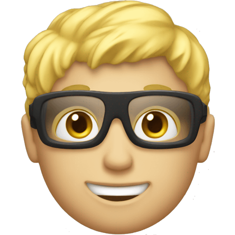 garçon blond dans une voiture emoji