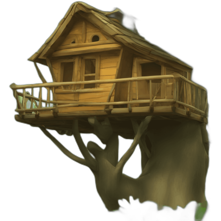 treehouse in jungle emoji