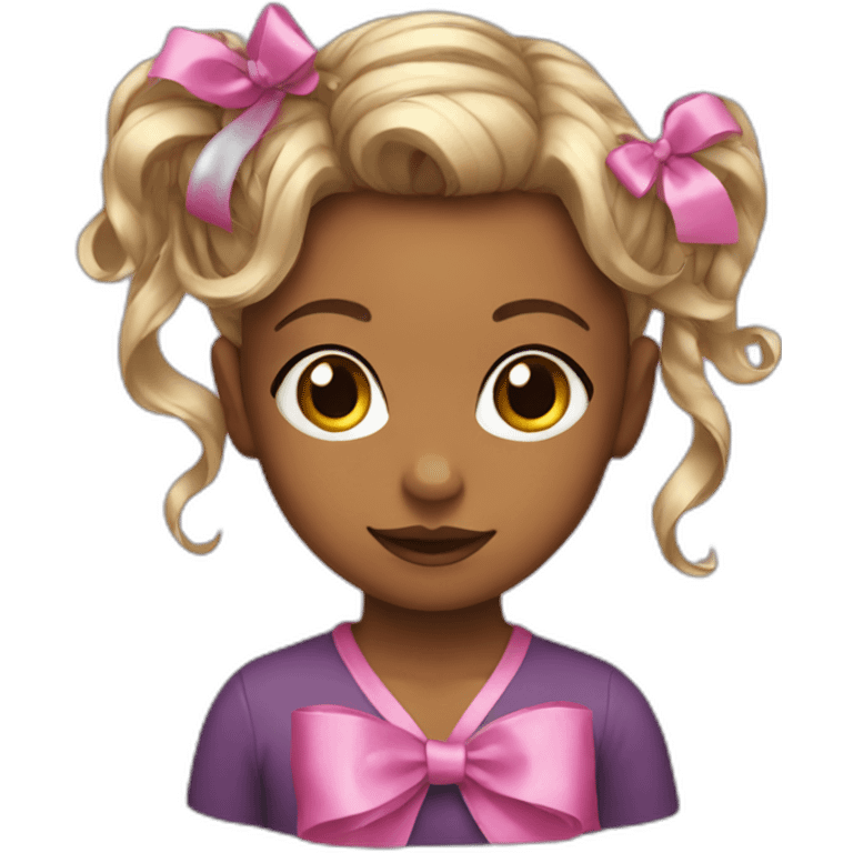 girl with ribbons in hair emoji