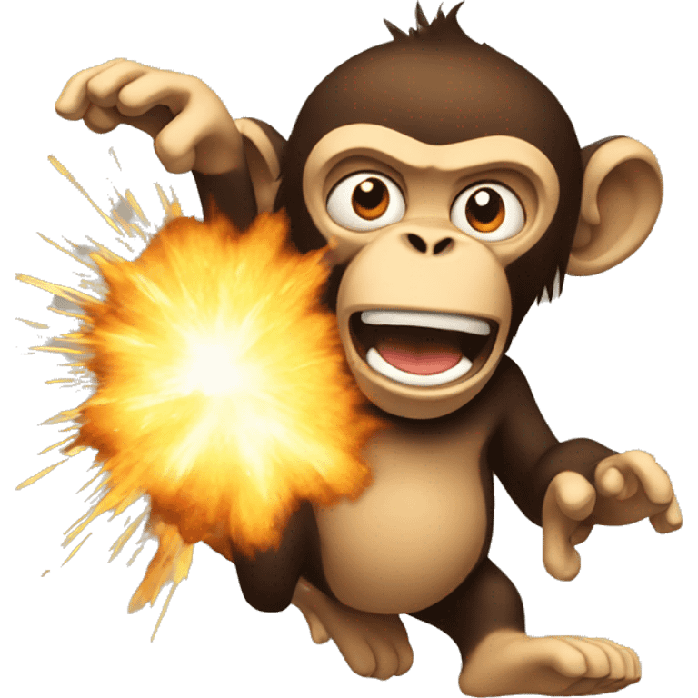 Exploding monkey emoji