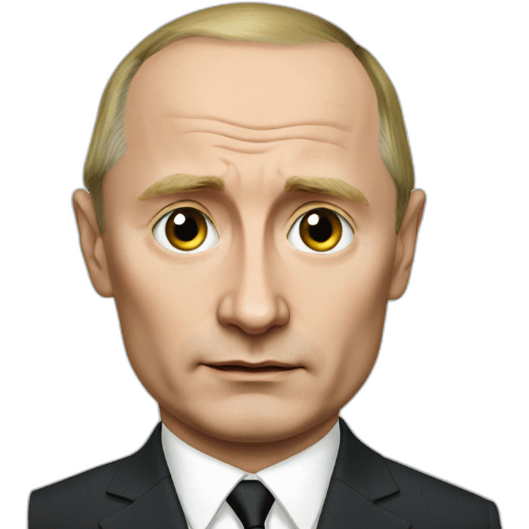 putin with black eye portrait emoji