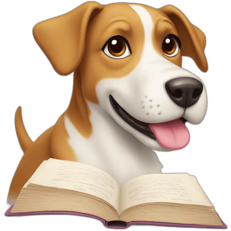 dog-with-book emoji