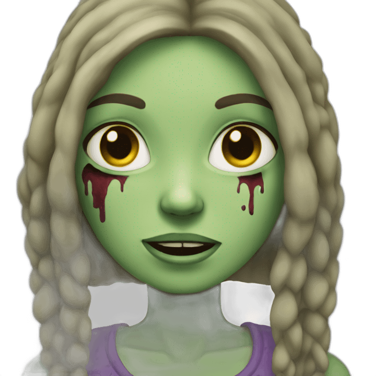 hippie woman zombie emoji