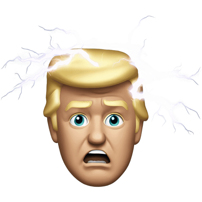 Donald trump struck by lightning  emoji