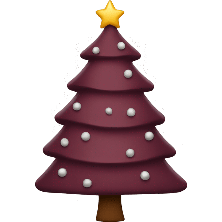 Maroon christmas tree emoji