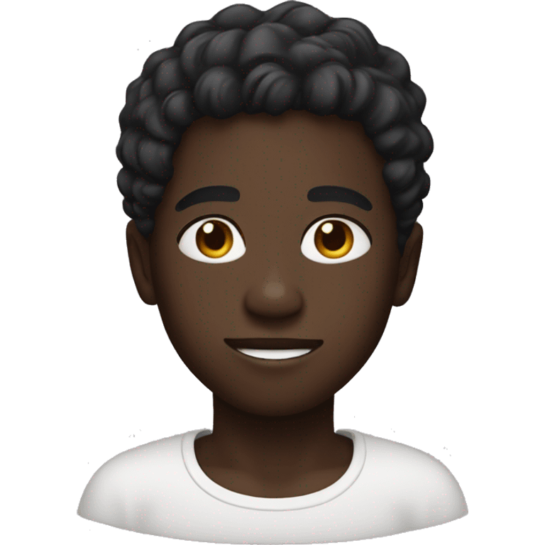 Black boy with skincare emoji