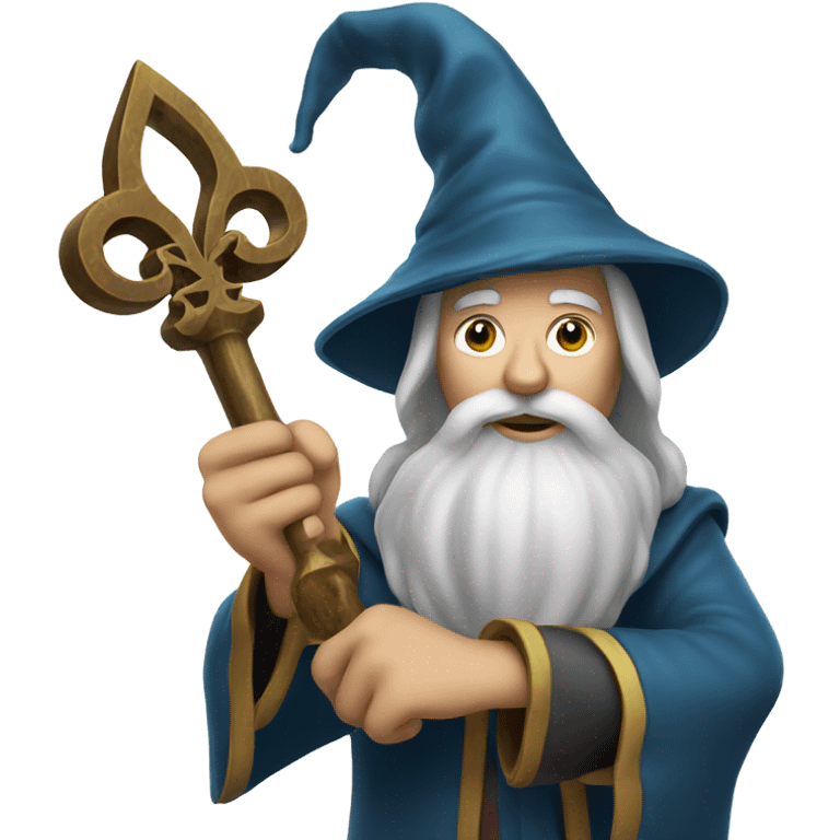 wizard have holding big key emoji