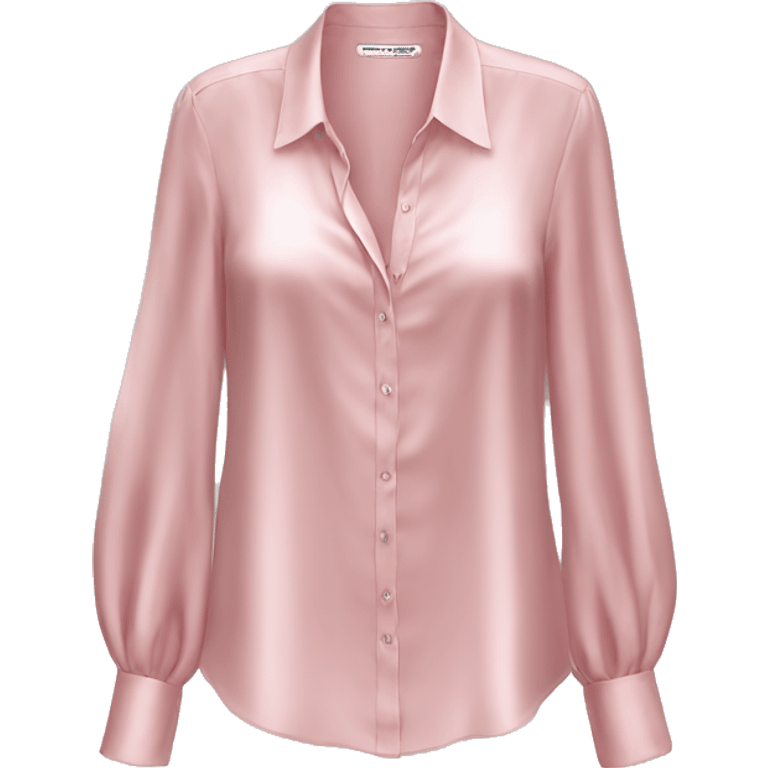 Realistic light pink silk blouse isolated. emoji