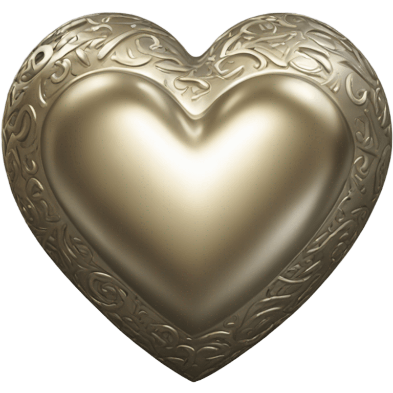 Metallic heart emoji