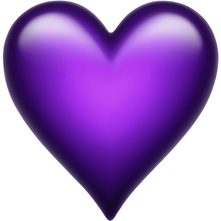 Shiny glass dark purple heart  emoji