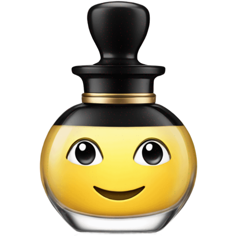 smiling perfume face with black cap emoji