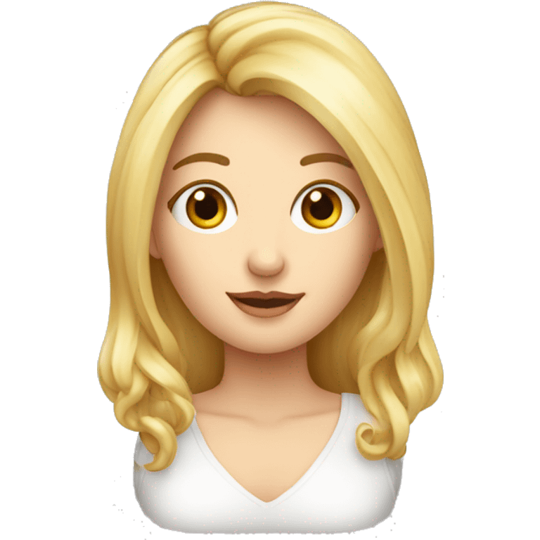 blonde mathelererin mit mathebuch in der hand langes haar emoji