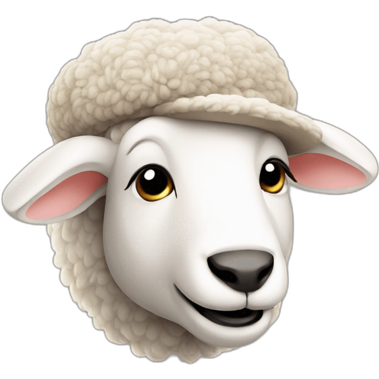 sheep with cap emoji